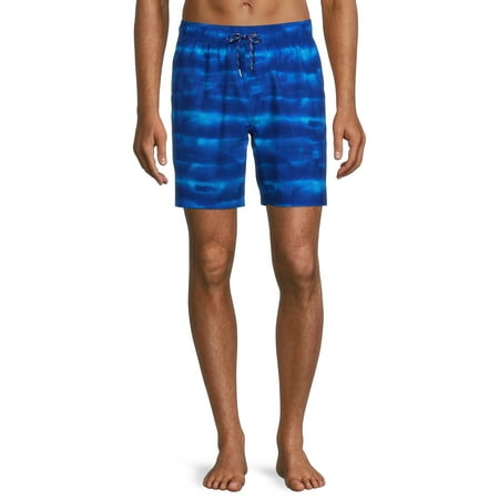 George Men's & Big Men's 7" Boxer Brief Lined Swim Trunks with Stretch