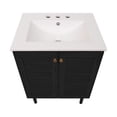 thumbnail image 4 of Bron 24" Freestanding Bathroom Vanity in Black Oak with 3-Hole Widespread Sink Top, 4 of 7