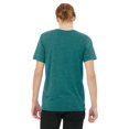 thumbnail image 2 of The Bella + Canvas Unisex Triblend Short Sleeve V-Neck T-Shirt - TEAL TRIBLEND - M, 2 of 4