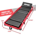 thumbnail image 2 of DNA Motoring TOOLS-00193 48" 2 IN 1 Folding Rolling Garage Shop Creeper Seat 7 x 2" Casters Gray, 2 of 7