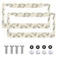 thumbnail image 2 of 2Packs License Plate Frames with Cute Dog Pattern Includes Screws & Caps Full Accessories Included Size 6.3x12.2inch(16x31cm), 2 of 8