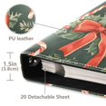 thumbnail image 3 of FORMRS 3 Ring Photo Album 4"x6" Self Adhesive Large Capacity PU Leather Cover, Christmas Holly Bows, 3 of 8