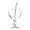 A, variant on Glass&Bottle Category Heart Shaped Glasses for Bars and Home - Unique Design Clear Glass Elegant Tableware
