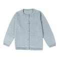 thumbnail image 4 of LOCHEX Girls Cardigan Sweater School Uniforms Button Long Sleeve Round Neck Solid Color Knit Top Outerwear,Gray,18-24M, 4 of 8