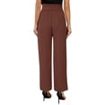 thumbnail image 5 of Huowey Womens Pants Solid Color High Waist Wide Leg Loose Lace Up Casual Pants Straight Leg Pants, 5 of 7