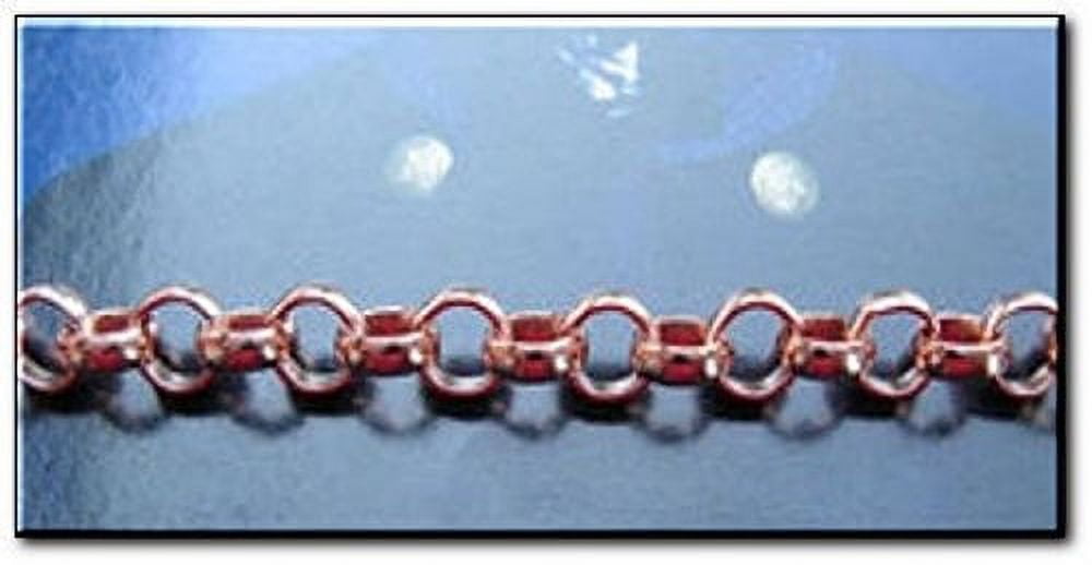 12 Inch Solid Copper Anklet, 1/4 of an inch wide, CA672G - Made in the USA. Medium weight design.