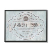 Stupell Industries Wash and Fold Laundry Room Vintage Parisian Sign, 14 x 11, Design by Danhui Nai