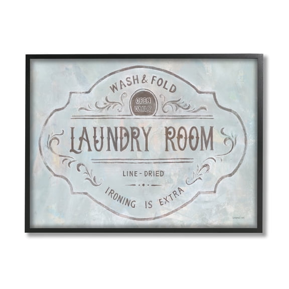 Stupell Industries Wash and Fold Laundry Room Vintage Parisian Sign, 30 x 24, Design by Danhui Nai