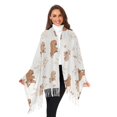 thumbnail image 3 of FORMRS Womens Scarf Winter Soft Long Big Warm Shawls Wrap Tassel Scarves, Gray Bears, 3 of 9
