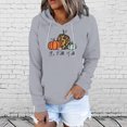 thumbnail image 2 of IROINNID Women's Long Sleeve Hoodie Mid-Length Print Leisure Pullover Tops Sweatshirt, Gray, 2 of 6