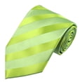 thumbnail image 2 of Jacob Alexander Men's Solid Color Tonal Stripe Regular Neck Tie - Lime, 2 of 2