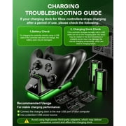 2-in-1 for xbox Controller Charger Station with 2X5520mWh Rechargeable Battery Pack, 4 Battery Covers, Charging Dock for Xbox One/Series X|S Controller
