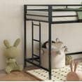 thumbnail image 6 of Twin Size Metal High-Rise Bed Frame with Easy Assembly and Guardrails, Black for Bedroom, 6 of 15