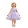 thumbnail image 4 of MEZZALL Girls Sleeveless Bow Embroidered Children Formal Dress Party Gown Wedding Birthday Adorable Dresses, 4 of 9