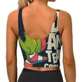 thumbnail image 3 of Haiem Dinosaur Basketball Player Pattern Womens Sports Bra - U Neck Padded Low Impact Yoga Bra Workout Crop Top Gym Moisture-Wicking Workout Vest -Medium, 3 of 9