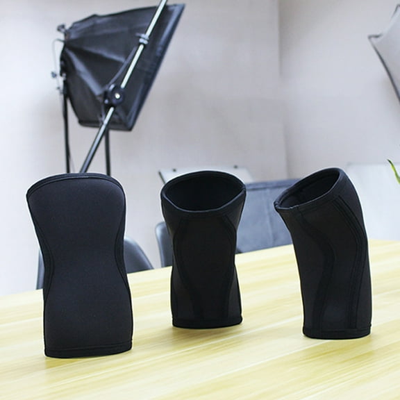 Zcyifa knee support 1pcs Thickened Gym Knee Protector Weightlifting Knee Supportive Pads for Man Woman (Black L Size)