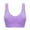 Dark Purple, variant on Workout Sports Bra for Womens Plus Size Double Size Bandeau Plus Stretchy Padded Top Strapless Removable Yoga Bras Red M