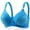 Blue BU36, variant on YLOMAY Woman's Bras Underwear Woman Back Snaps No Underwire Bras Solid Color Ventilate Brassiere Loose Everyday Wear Beige 36