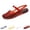 26# Red, variant on Clear Jelly Slide Sandals for Women Mary Jane Mules Slip On Closed Round Toe Mesh Flats Breathable Summer Beach Slippers,White 41