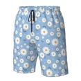thumbnail image 4 of Balery Daisies Flowers Traje de Baño Estilo Hawaiano para Hombre, Shorts de Secado Rápido con Bolsillos-3X-Large, 4 of 6