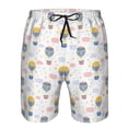 thumbnail image 4 of Kdxio Hot Air Balloon Pattern Mens Casual Shorts - Drawstring Summer Beach Sports Shorts for Men, 4 of 9