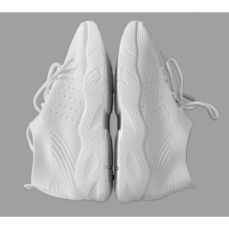 Womens Fashion Sneakers - Lace Up  Platform Shoes - White - Free Delivery