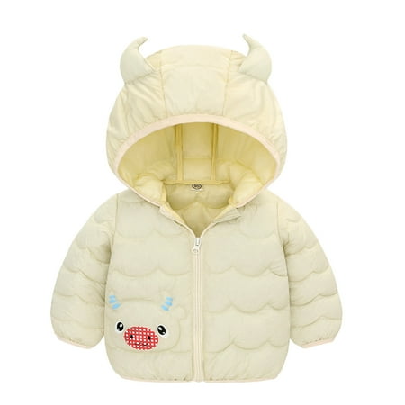 

Toddler Winter Jackets 4t Toddler Boys Girls Winter Coat Cartoon Cow Hooded Jacket Thicken Windproof Warm Outwear Boys Insulated Jacket