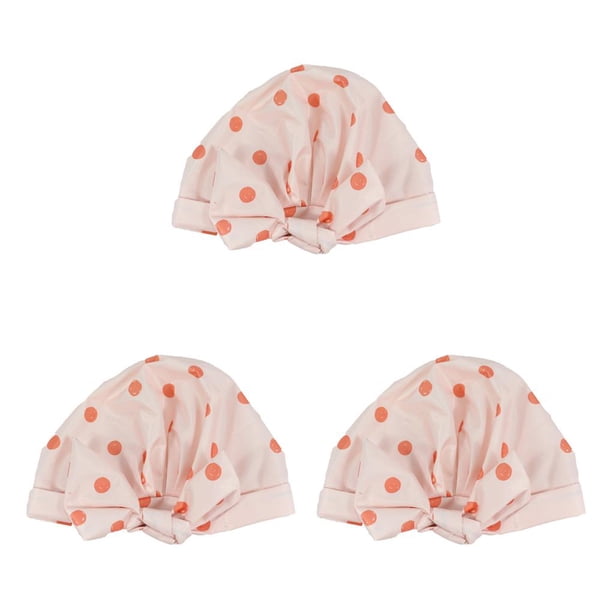 Yuarrent Ducha Cabello Gorros de baño Estampado de flores Banda elástica impermeable Gorro grueso Turbante Sombrero Salón Spa Type1 NO1