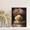 thumbnail image 2 of Qisvanset Framed Canvas Wall Art 12x16 Inch Noble Duck Feather Hat Classic Whimsical Wall Decor, 2 of 5