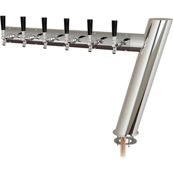 UBC ZR375-6 0.187 x 0.375 in. Zorro 6 Stainless Steel Beer & Glycol Lines Complete with Stainless Steel Faucets