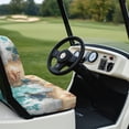 thumbnail image 6 of Pzuqiu 2-Piece Coastal Sea Turtle Golf Cart Seat Covers - Beach Themed Protector Set, Breathable & Stretch-Fit for EZGO, Club Car & Yamaha, 6 of 10