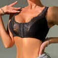 thumbnail image 2 of WCMZJ Front Close Lace Bra for Women Wireless Comfy Post Surgery Padded Support Wirefree Bra Racerback T-Shirt Shapewear Bra, 2 of 5