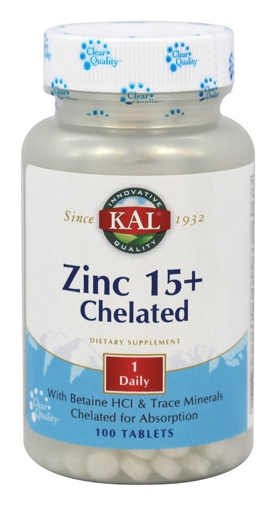 KAL Zinc 15+ w/ Betaine HCl & Trace Minerals Healthy Metabolism