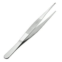 Uxcell 8 inch 430 Stainless Steel Straight Pointed Tweezers with Serrated Tip