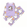 thumbnail image 6 of Family Halloween Pajama Set Long Sleeve Crew Neck, Soft Halloween Family Pajamas with Cute Ghost Candy Print, Adorable Matching Halloween Pajamas Sleepwear, 6 of 7