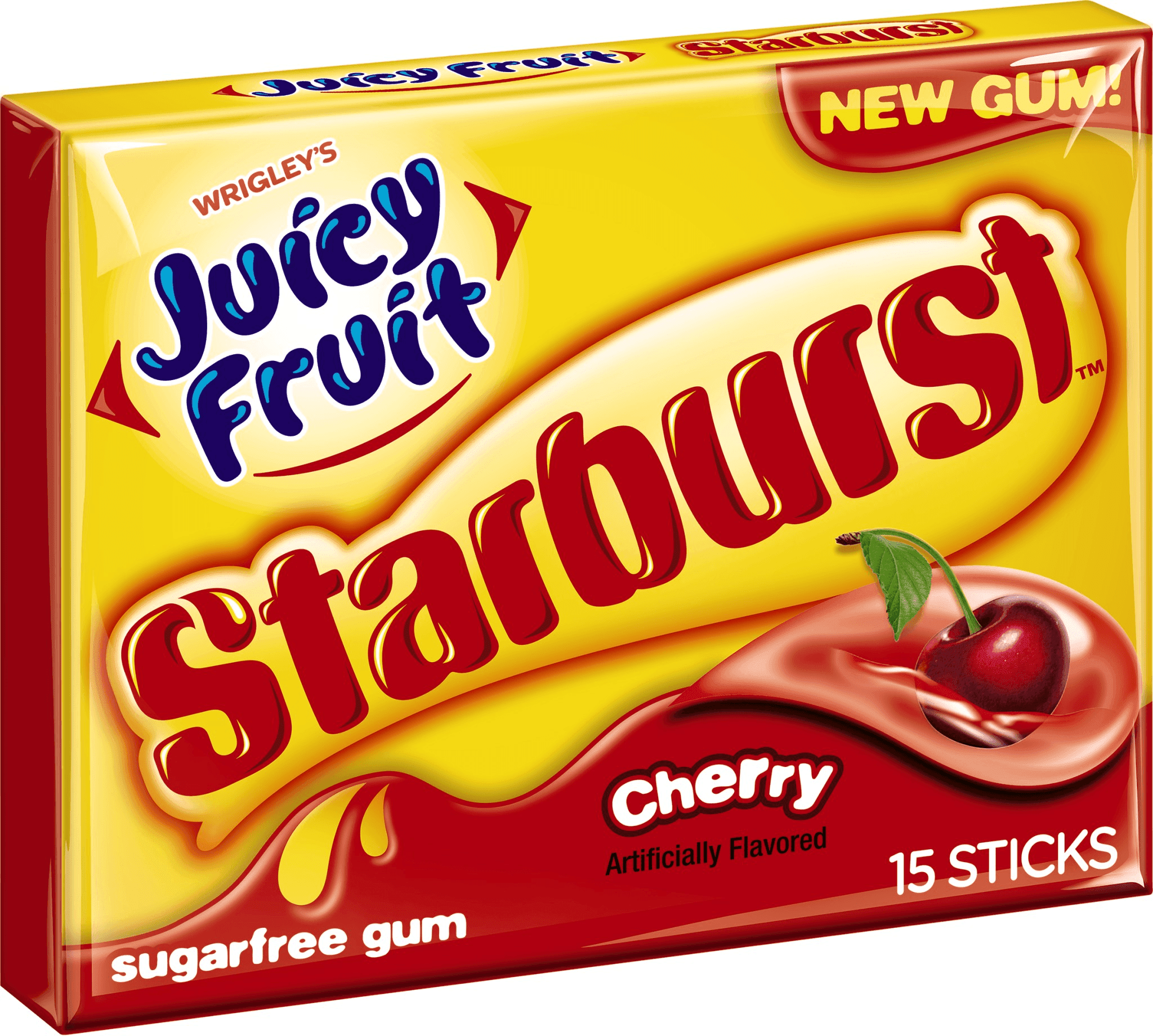 Juicy Fruit, Sugar Free Cherry Chewing Gum, 15 Ct - Walmart.com.