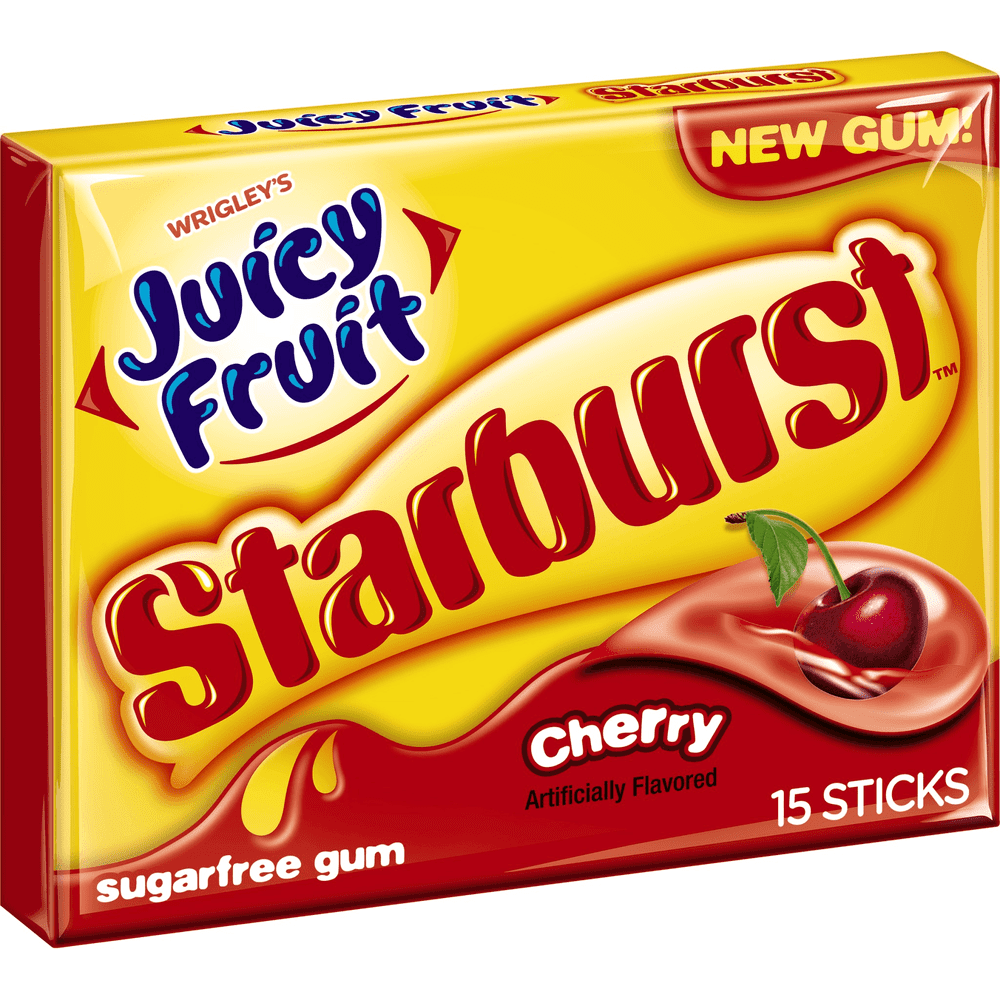 Juicy Fruit, Sugar Free Cherry Chewing Gum, 15 Ct