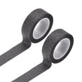 thumbnail image 1 of Uxcell 2 Rollos de Cinta Washi Brillante 0.6 Pulgadas x 11 Yardas Cinta Decorativa, Negra, 1 of 6