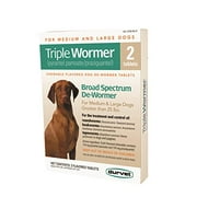 Durvet Triple Wormer for Medium and Large Dogs, 2-Pack