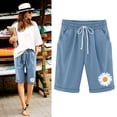 thumbnail image 2 of Durtebeua Womens Shorts Casual Shorts For Women Casual Drawstring Beach Sports Shorts, 2 of 5