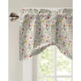 thumbnail image 4 of Flowers Foliage Texture Window Curtain Living Room Kitchen Cabinet Tie-up Valance Curtain Rod Pocket Valance, 4 of 6