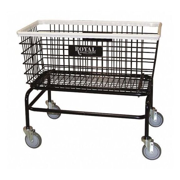 Royal Basket Trucks Laundry Hamper Cart,Black,500 lb. G33-BKX-W0A-5UNN