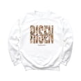 thumbnail image 7 of Ink-Printed Pearls He Is Risen Christian Sweatshirt for Women - Floral Easter Pullover White Sweatshirt Adult Large, 7 of 7
