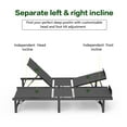 thumbnail image 3 of HSUNNS Queen Adjustable Bed Frame, Zero Gravity Adjustable Base with Wired Remote, Independent Head & Foot Lift, Ultra Quiet, Easy to Assemble, 3 of 10