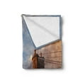 thumbnail image 2 of Cincinnati Soft Flannel Fleece Blanket, Architecture Bridge Building Exterior Cityscape Busy Life in Downtown District, Cozy Plush for Indoor and Outdoor Use, 50" x 70", Multicolor, by Ambesonne, 2 of 5