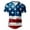 F, variant on WREESH Men's Henley T-Shirt Short Sleeve Button Front 4th of July Print Summer Casual Style Multicolor