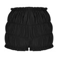 thumbnail image 7 of Karymi Women's Shorts High Waisted Ruffled Bloomers Shorts, Cute Tiered Ruffle Elastic Waist Bubble Shorts with Bow, Solid Y2K Style Satin Shorts Jean Shorts, 7 of 7