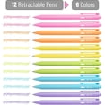 thumbnail image 2 of wqlpp-- Stylos Gel Rétractables, Lot de 12, Couleurs Vives, Pointe Fine, Stylos Rétractables, Stylos Mignons, 2 of 4