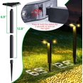 thumbnail image 2 of ROSHWEY 6PCS Bright Solar Path Lights, Solar Sidewalk Lights Outdoor Waterproof, Sidewalks Lights for Pathway, Lawn, Patio, Yard, Garden Decor Light, Amber Light, 2 of 6