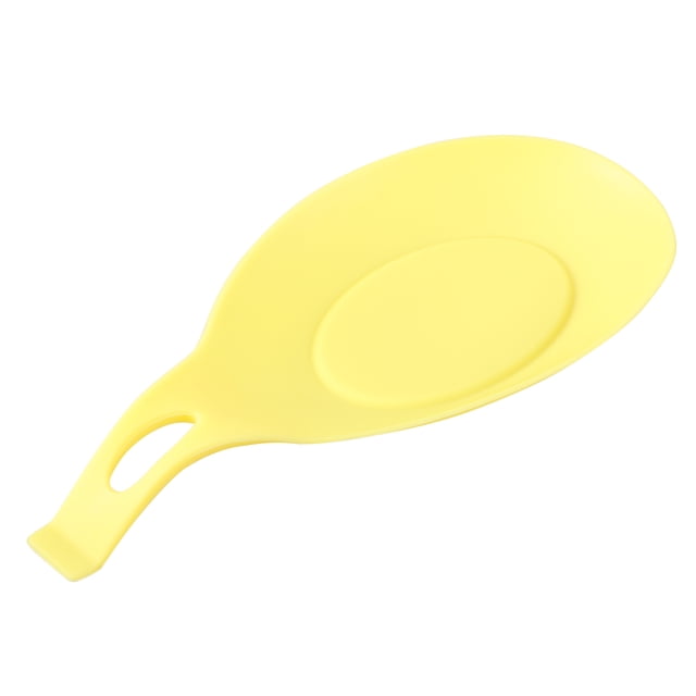MasteelfCA Silicone Spoon Rest Non-Slip Heat Resistant Mat Spatula Spoon Holder Utensils Storage Rack Holder for Home Kitchen Restaurant (Yellow)